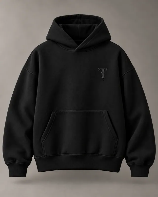 FORM HOODIE in Black / Tonal, front