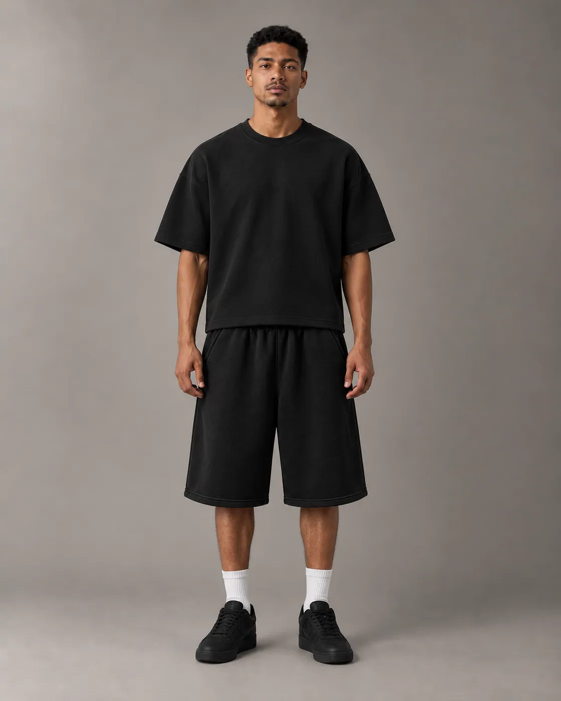 FORM SHORTS in Black / Tonal, on body
