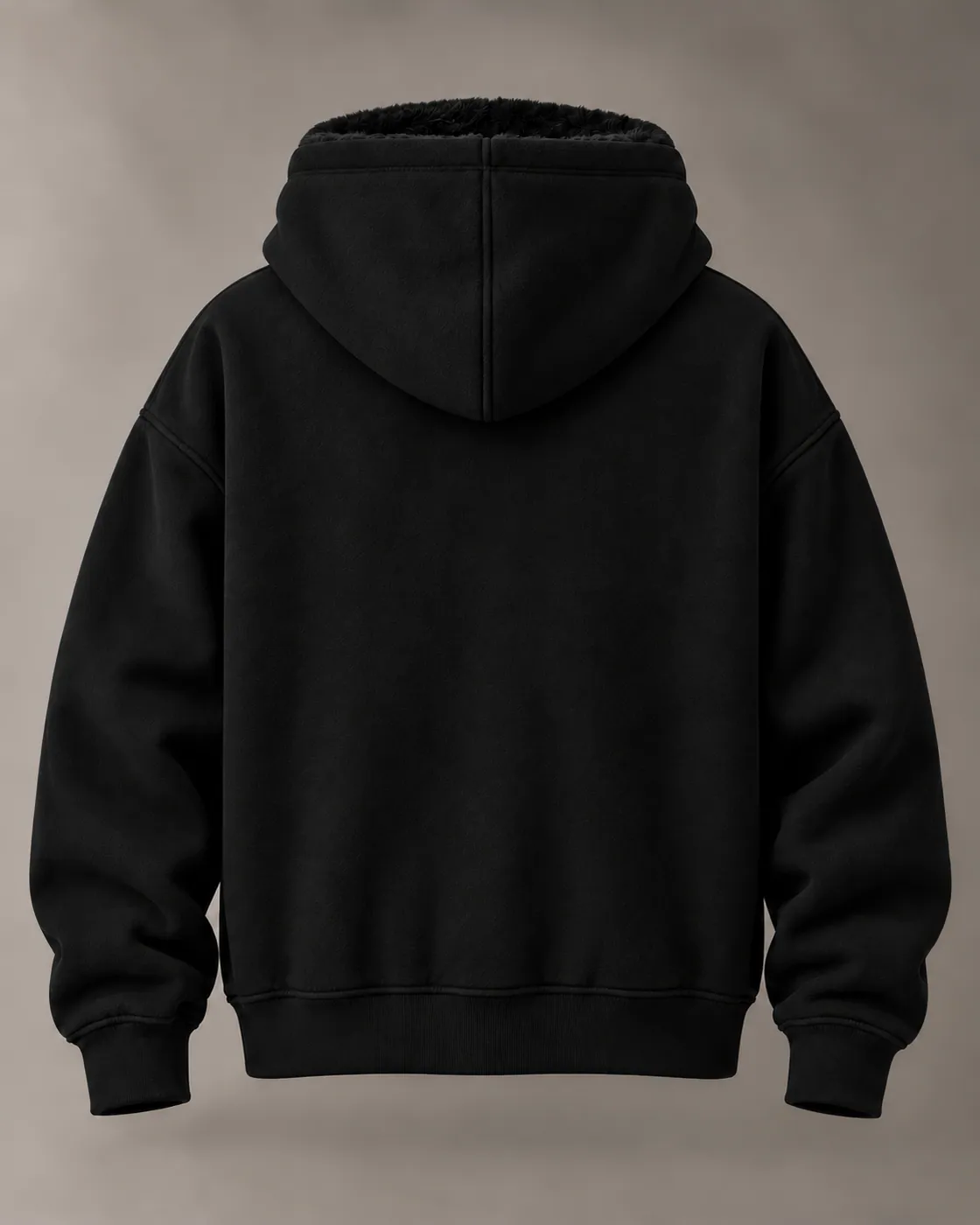 PILE ZIP in Black / Tonal, back