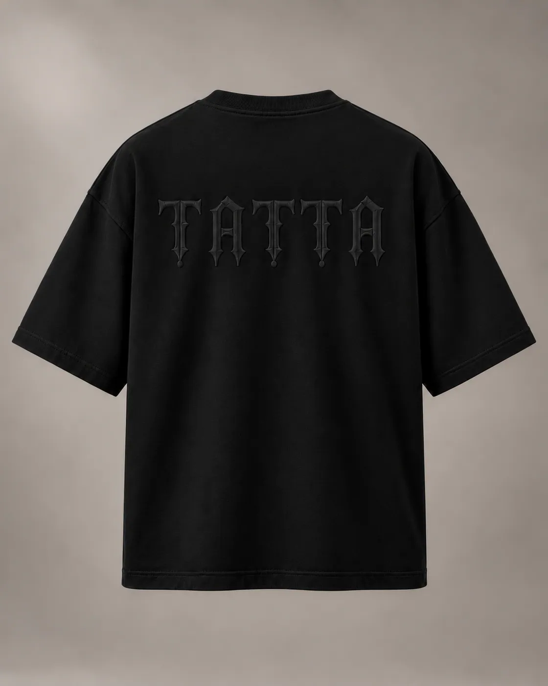 SCRIPT TEE in Black / Tonal, back