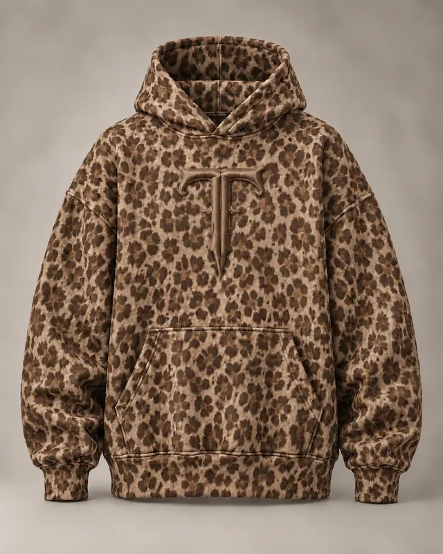 SPOT HOODIE in Tan / Tonal, front